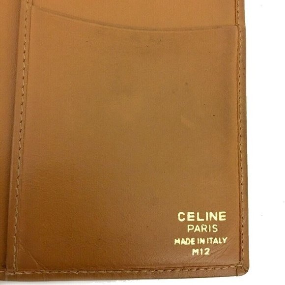 Celine Macadam Brown Leather Long Wallet Bifold EUC - Picture 8 of 8